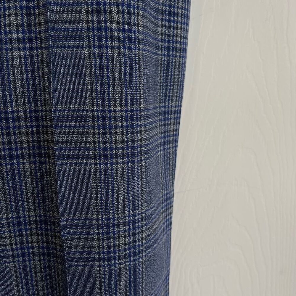 Elie Tahari Leena Plaid Cropped Pants (Blue Plaid) - Medium - Picture 8 of 12